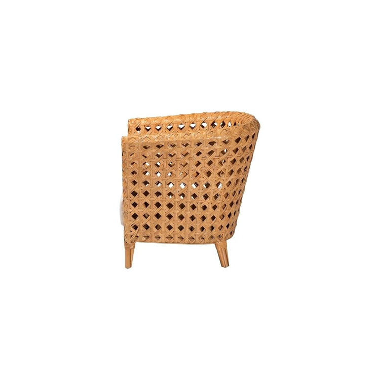 bali & pari Daiwa Natural Rattan Accent Chair, Light Honey