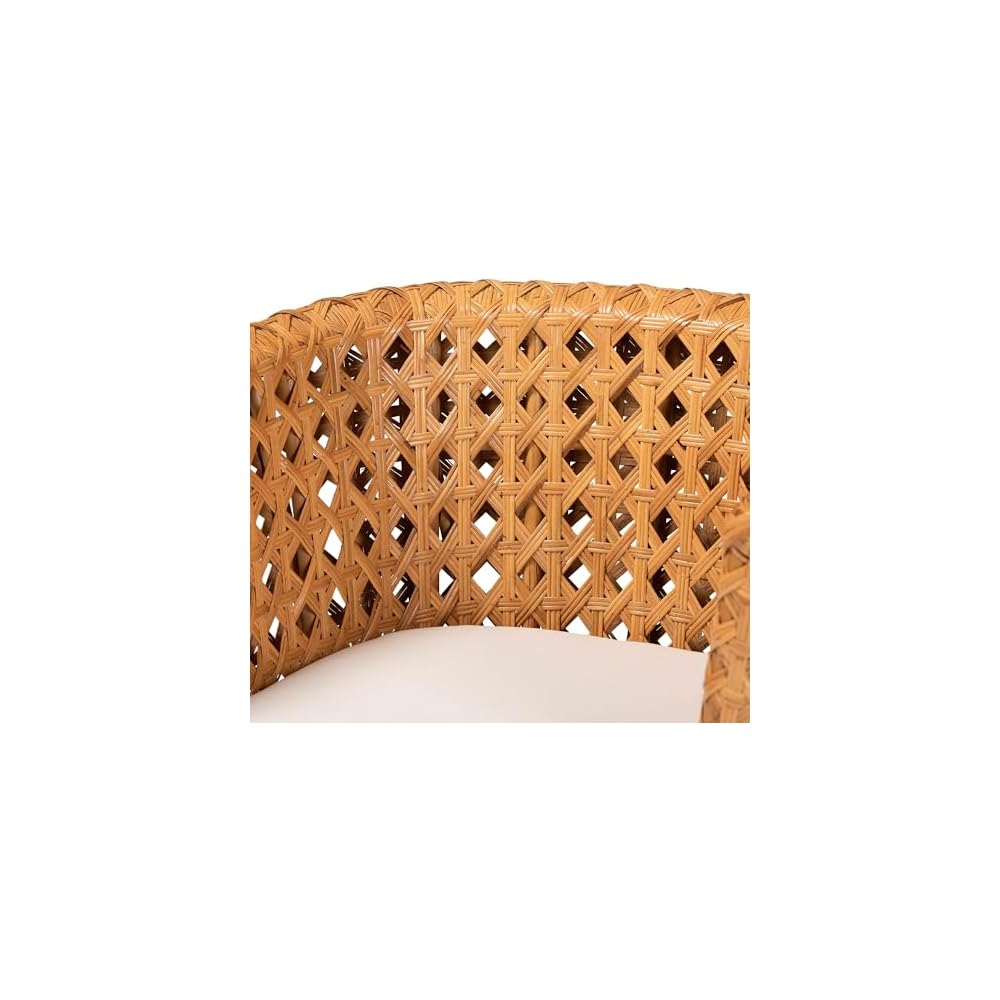 bali & pari Daiwa Natural Rattan Accent Chair, Light Honey