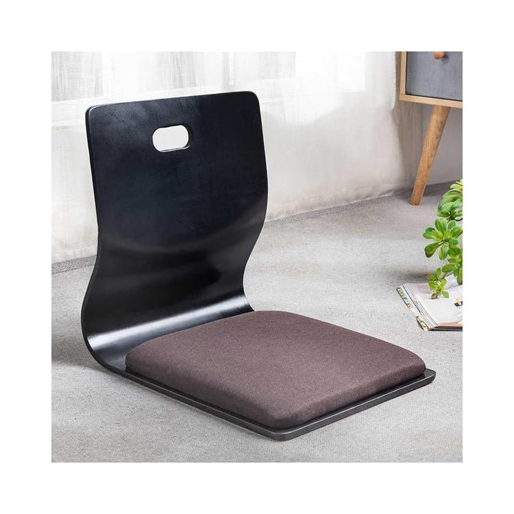 Chairs Floor Chair Cushion Seat Japanese Style Tatami Living Room Furniture Asian Floor Zaisu Legless Chair Cherry Finish (Color : A3)
